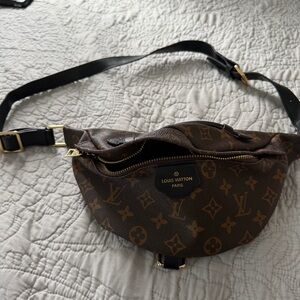 Brown monogram L V Belt Bag